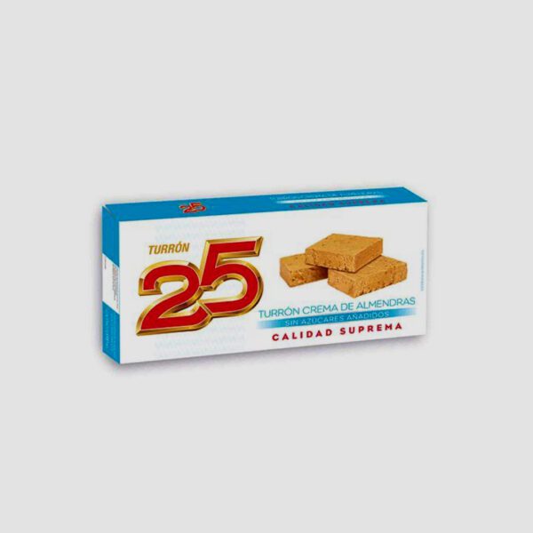 Crème d'Amandes Sans Sucre 200g Turron 25