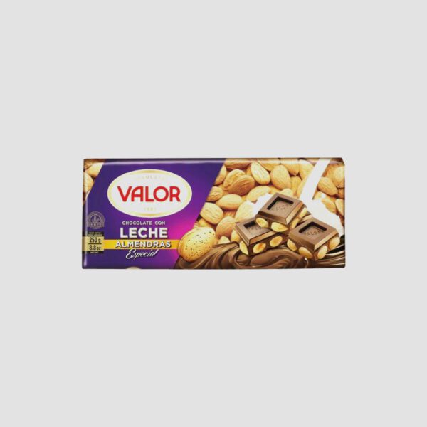 Chocolat au lait avec amandes VALOR 250g