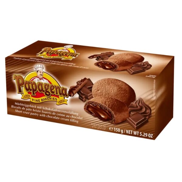 Papagena biscuits de pate brisée fourré de creme au chocolat 150g