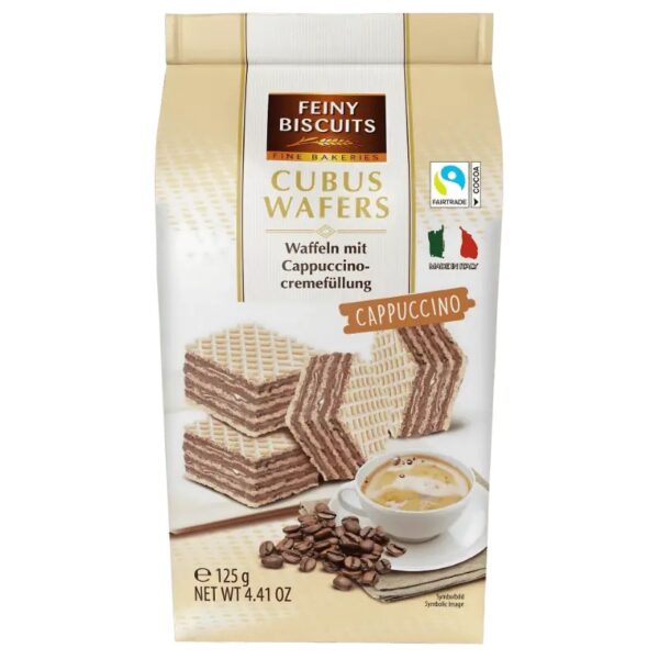 Gaufrettes Feiny biscuits cubus wafers cappuccino 125g