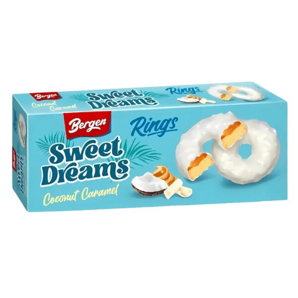 Bergen Sweet Dreams rings coconut caramel 128g